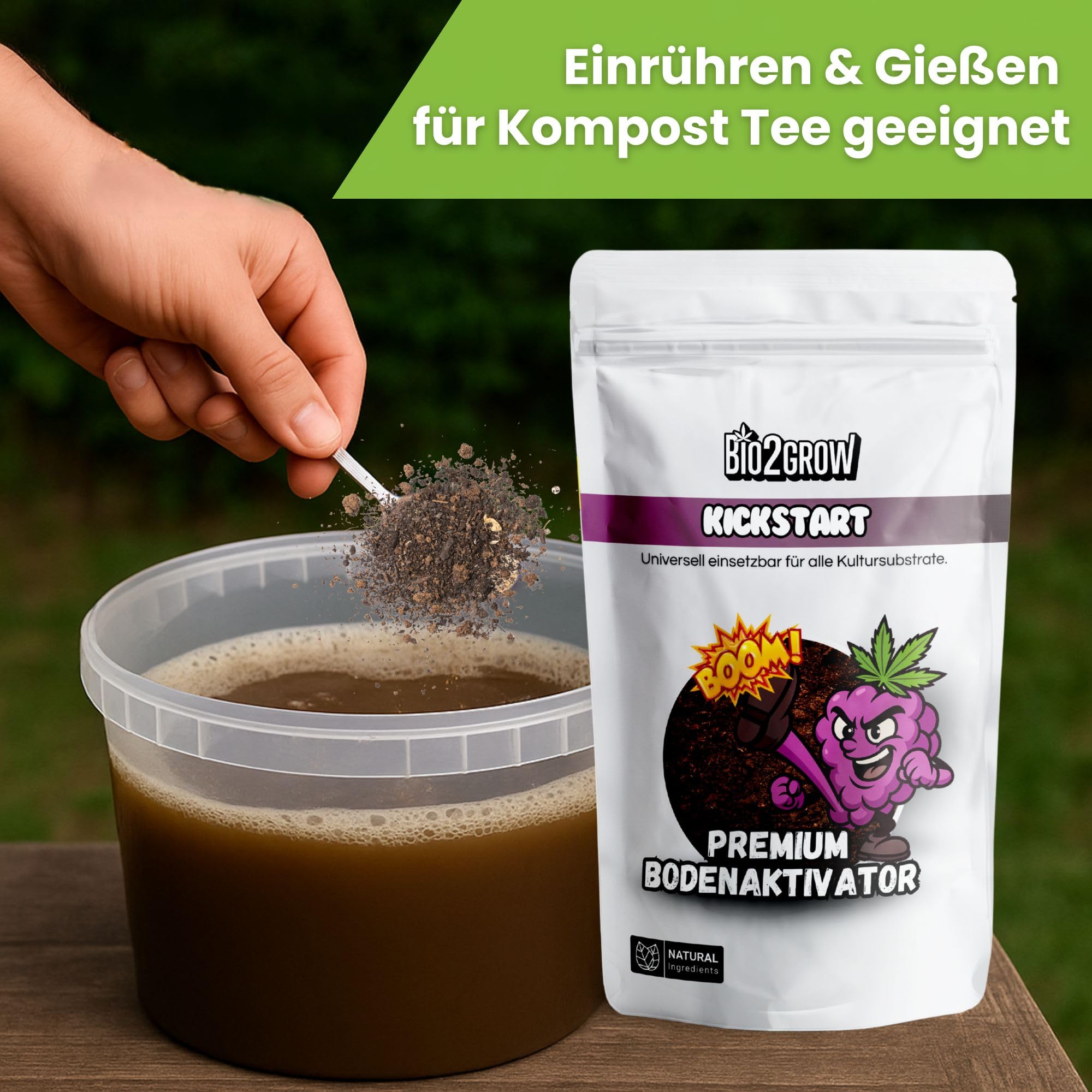 Kickstart 5 kg – Bringt ausgelaugte Erde wieder zum Leben – Organischer Dünger & Bodenaktivator mit Bakterien – Für Erde & Kokos – Indoor & Outdoor