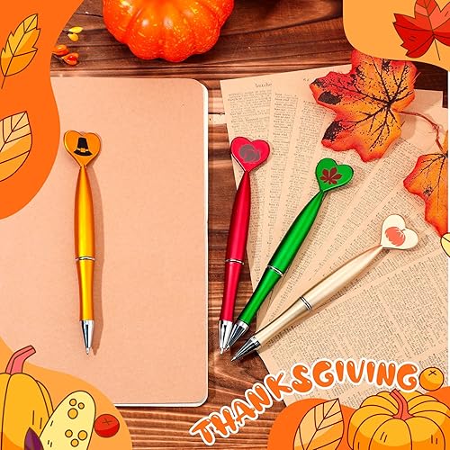 Miniatura 4 de 100 bolígrafos de pavo de otoño, bolígrafos de Acción de Gracias, bolígrafos de tinta de gel de calabaza, arce, bolígrafos de tinta de gel en forma