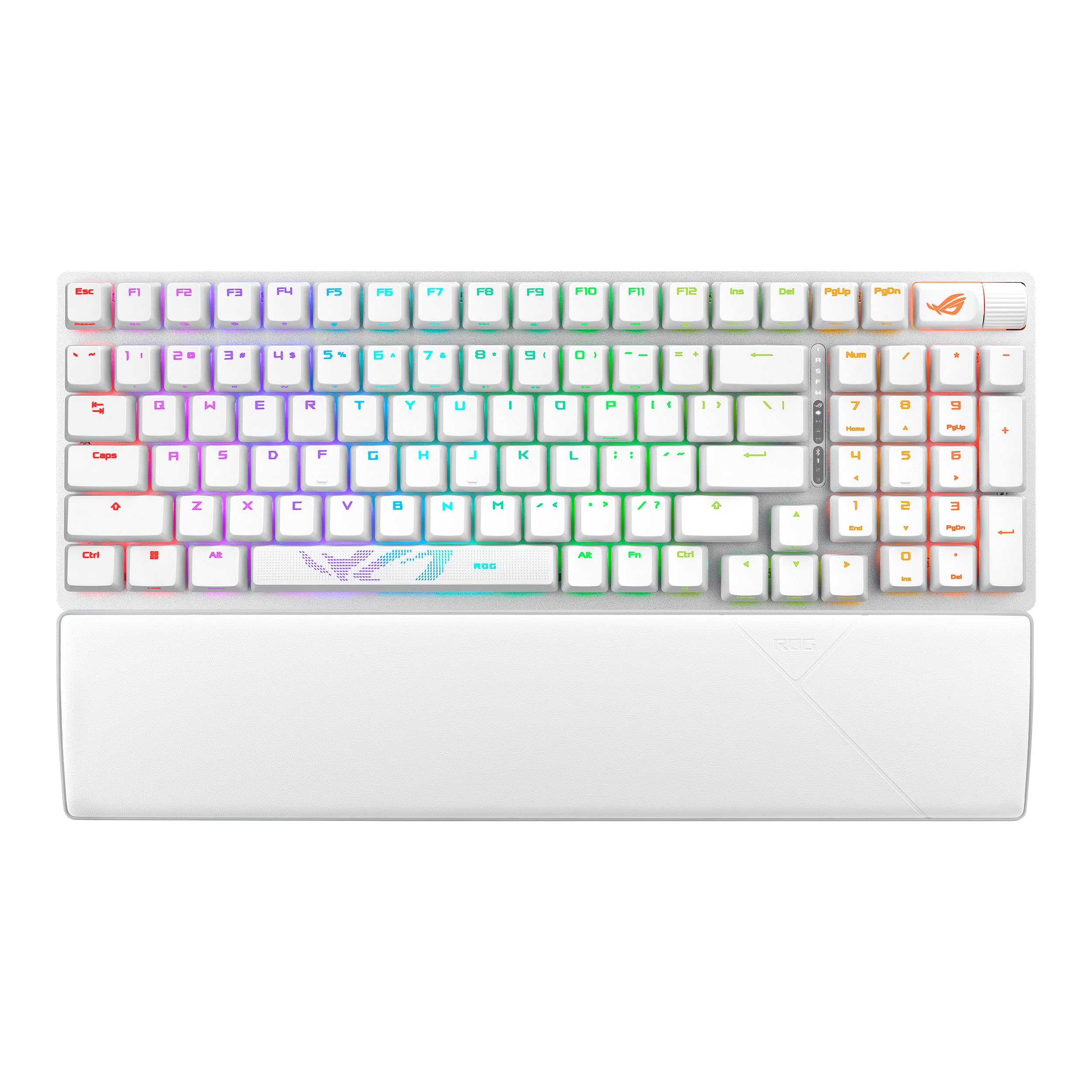 ASUS ROG Strix Scope II 96 Wireless Moonlight White Gaming Keyboard, Hot-Swappable Pre-lubed ROG NX Snow Switches, Tri-Mode Connection, Dampening Foam & Switch-Dampening Pads, PBT Keycaps, RGB-White