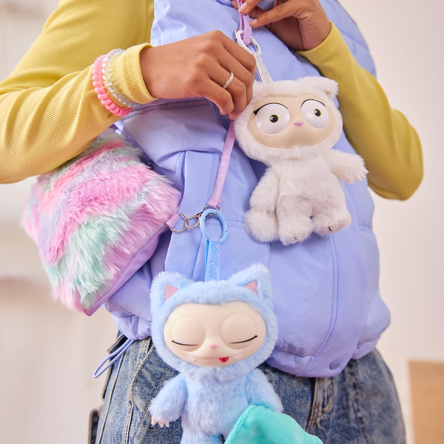WabiSabi Kitty Club Blind Box by Relatable - Soft, Collectible, Blind Box Figures Plush on a Keychain, for Kids, Teens, and Collectors - Includes 1 Single Mystery Plush