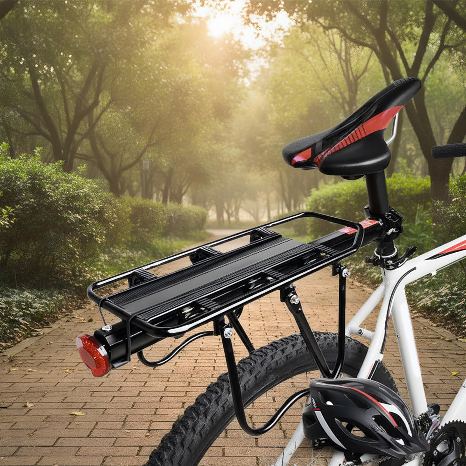 Tylny Bagażnik Rowerowy Rozsuwany Szybki Zrzut z Narzędziami | Uniwersalny Bagażnik Rowerowy Sakwa Bagażowa dla Rowerów Szosowych Górskich Miejskich do Dojazdów Transportu i Aktywności na