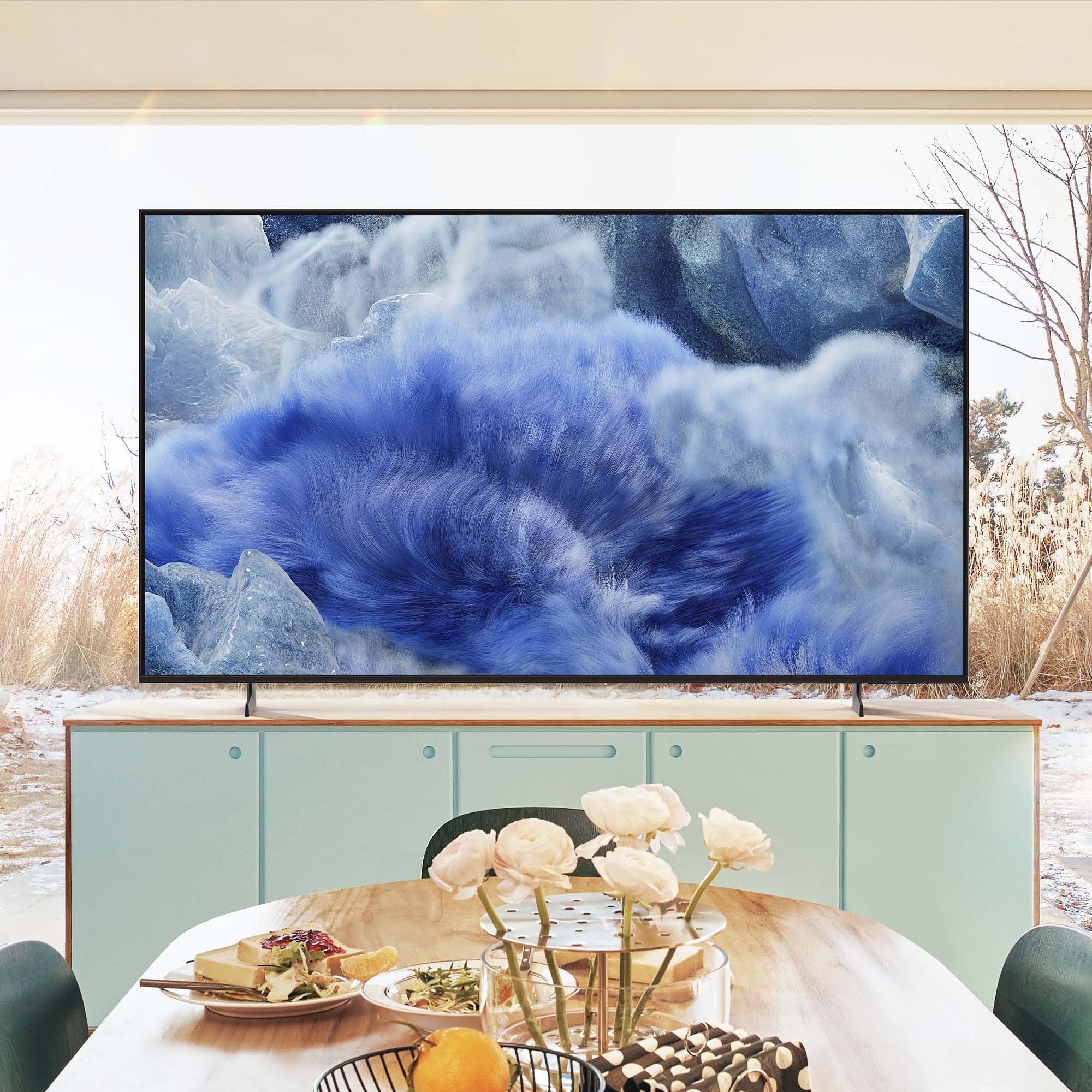 Samsung QLED 4K Vision AI Smart TV 55'' QE55Q8FAAUXZT, Q8F, Q4 AI Processor, 4K Upscaling, OTS Lite, Air Slim Design, 100% di Volume Colore con Quantum Dot, PACCHETTO INTRATTENIMENTO, 2025