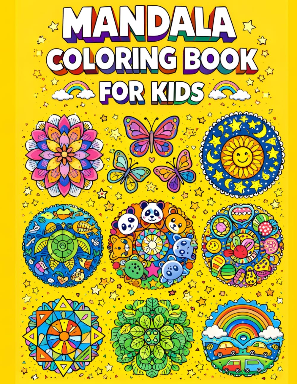 Butterfly Mandala Coloring Book for Kids: Fun & Easy Mandala Designs to Boost Creativity, Focus, and Relaxation — Perfect for Boys and Girls of All Ages