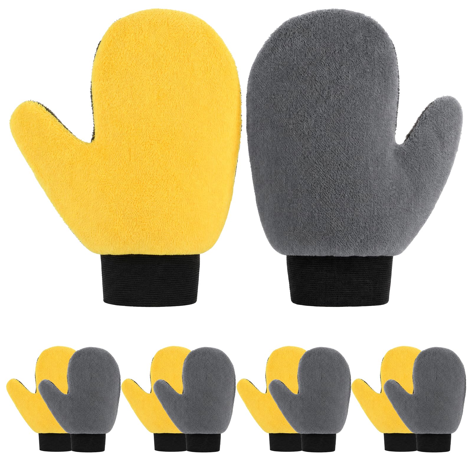 10Pcs Paint Mitt Gloves Cleaning and Dusting, Soft Microfiber Terry Gloves