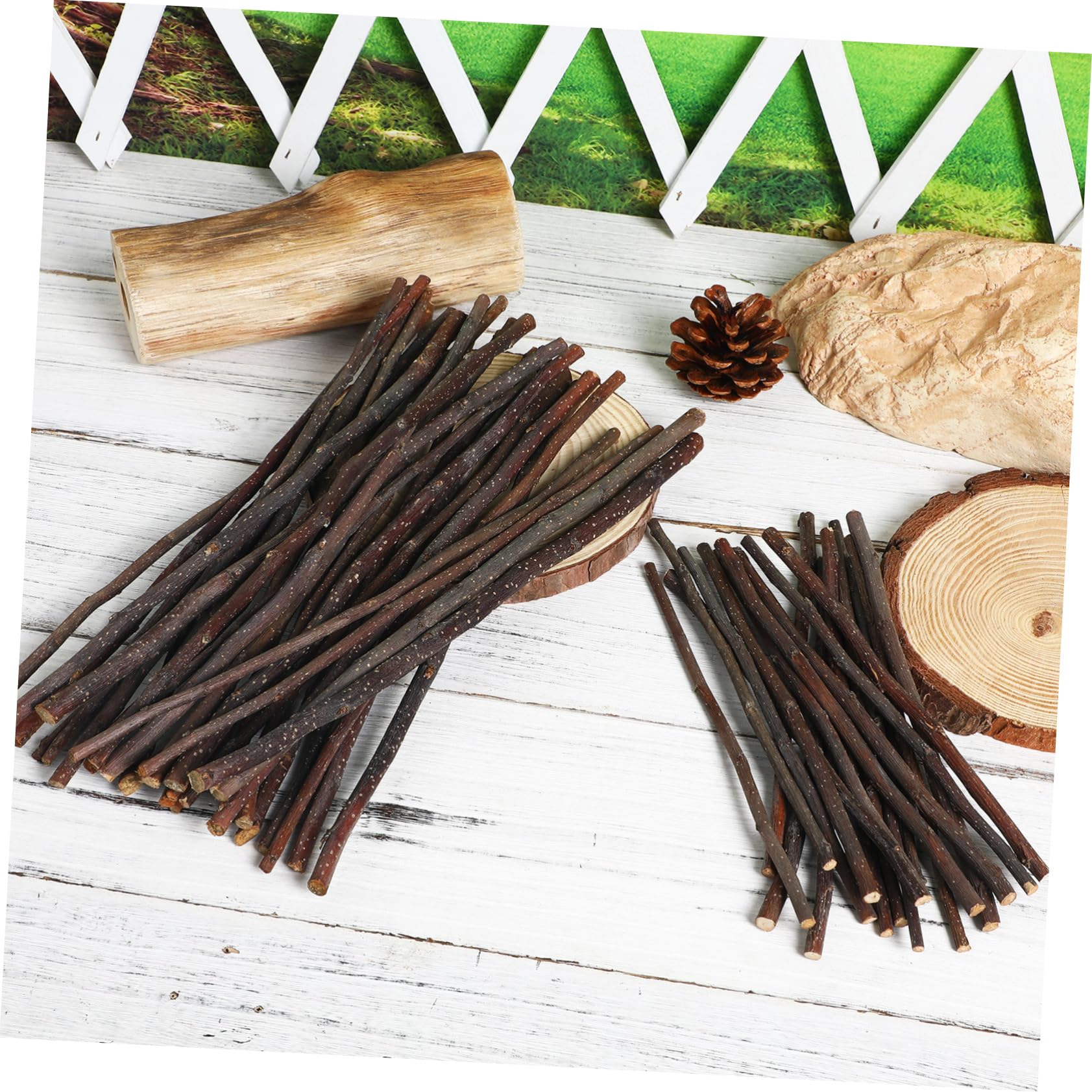 Uonlytech Manualidades Con Palos Palitos De Abedul Para Manualidades Troncos De Ramas Palos De Pintura Largo Ramitas Ramitas Pequeñas Para es De Madera 50 Piezas X 4