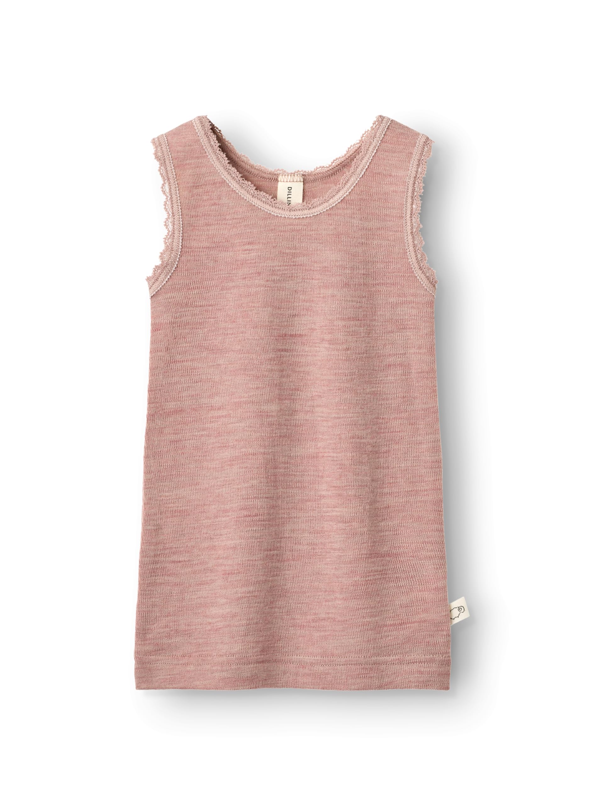 Dilling Blusher-Melange Baby Tank Top Made Of 100% Organic Merino Wool - Mulesing-Free & Skin-Friendly - Breathable, Temperature Regulating & Scratch-Free - Natural Fibre Vest, 98