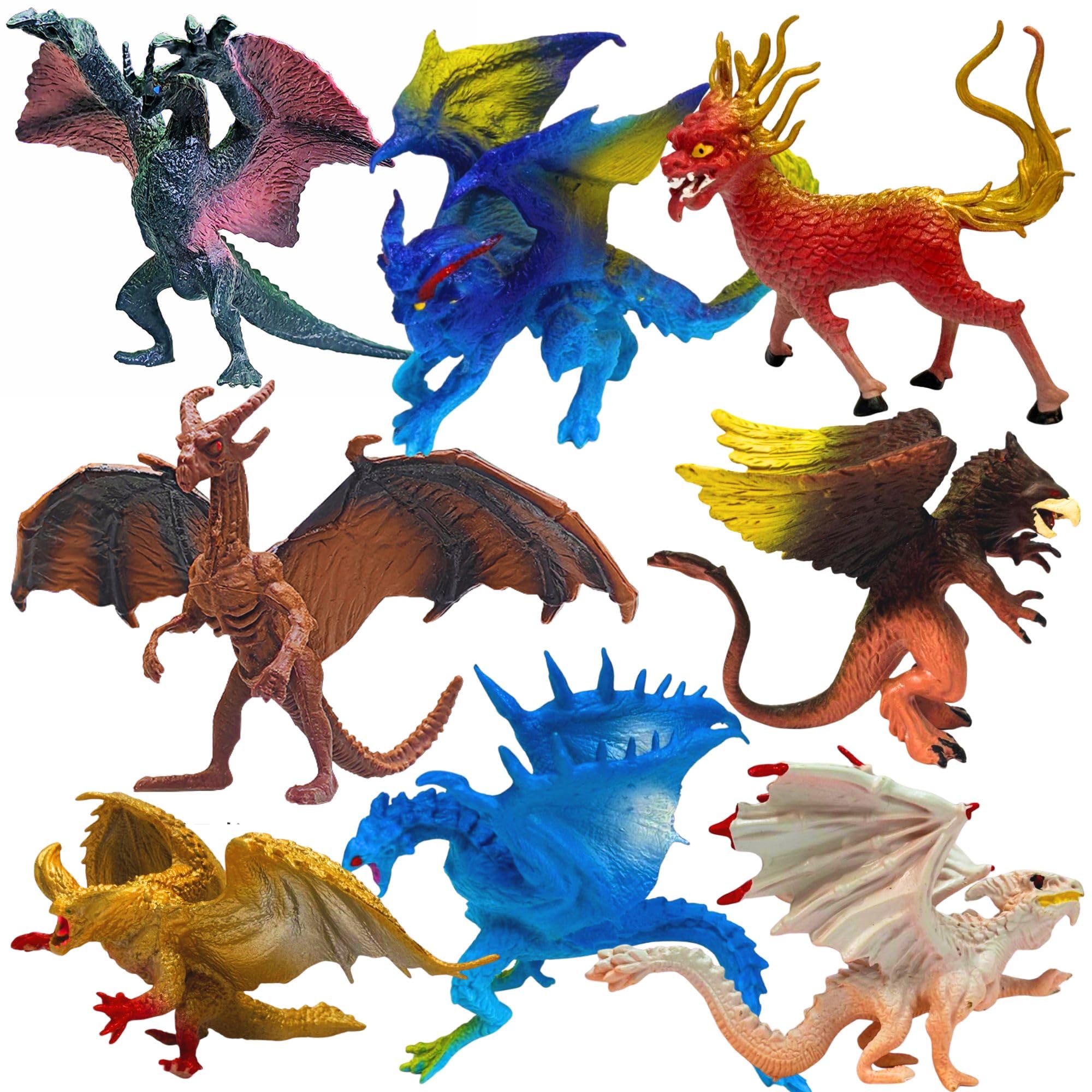Mallexo Realistic Flying Dragons Dinosaur Animal Toys for Kids 3+ Years | 12PCs Big Size Jurassic Park Dino Animals Figure Set | Birthday Gifts Safari Dino Animals Egg Toy Action Figurine (Dragon12)-image-13
