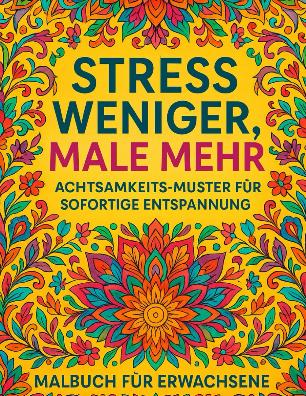 Stress Weniger, Male Mehr – Achtsamkeits-Muster für Sofortige Entspannung | Anti-Stress Malbuch für Erwachsene mit Beruhigenden Mustern & Designs: 52 ... • Achtsamkeit fördern • Innere Ruhe finden
