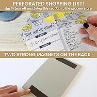 Vista 4 de bloom daily planners - Bloc de notas semanal para planificar las comidas con imanes para el refrigerador, incluye una «Lista de compras