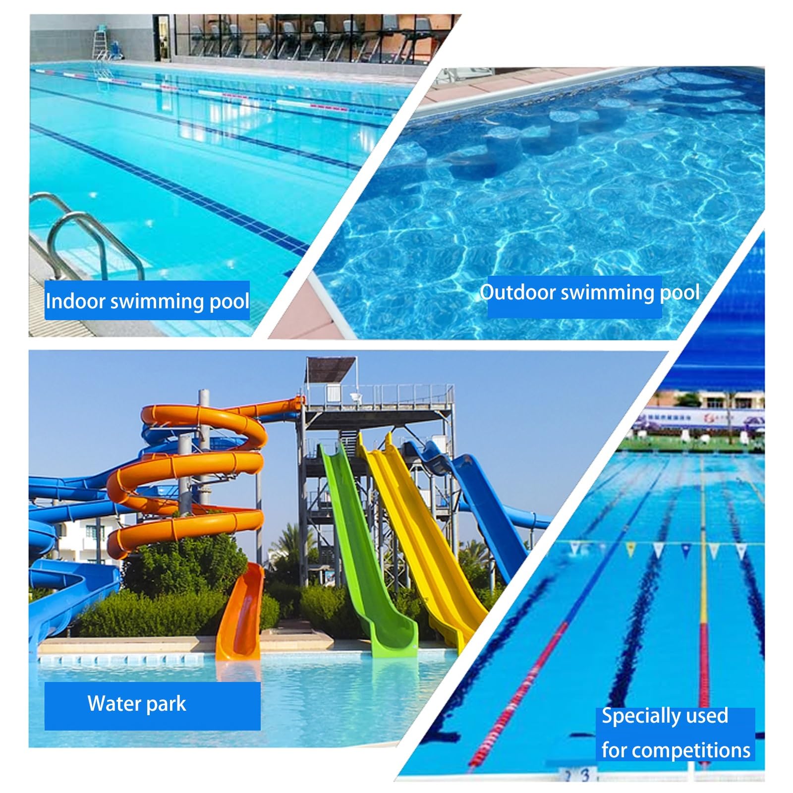Kit de cuerda y flotador de seguridad para piscinas,Separadores de carriles para piscinas, líneas de flotación de boya para marcador de carriles, línea divisoria de seguridad para piscinas(Diameter 9c