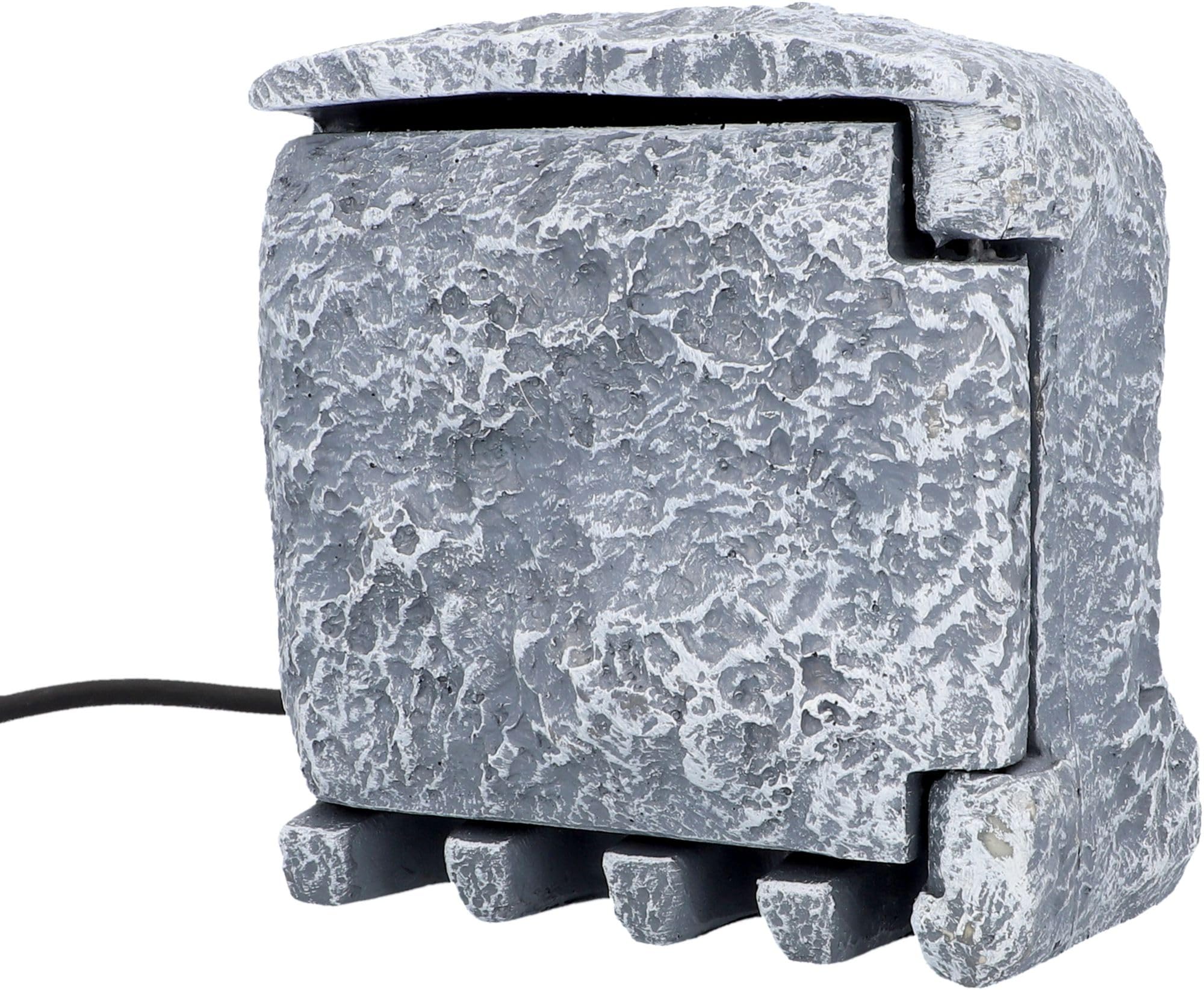 Unitec 44244 Steckdosenverteiler façon pierre avec 2 prises et minuterie