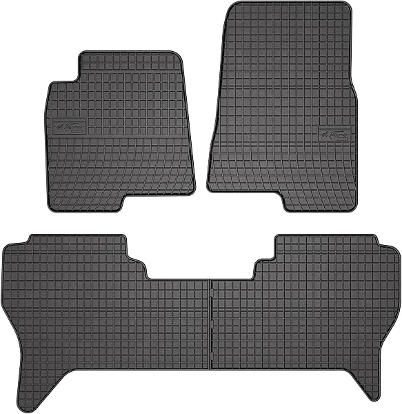 IMJ-Global ELToro Rubber Car Mats Tailored Compatible with Mitsubishi Pajero III 1999-2006 Off-Road, Complete Set of Car Mats to Improve Look and Sport - 1