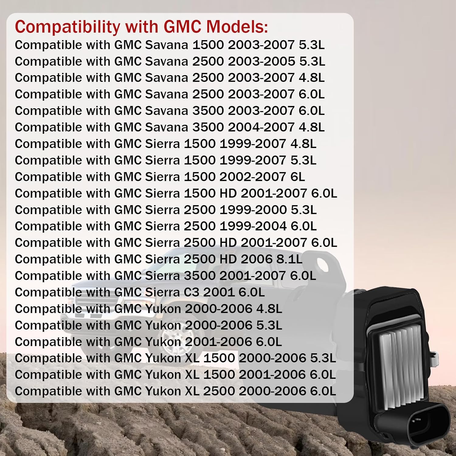 Pack Of 8 Round D585 Ignition Coil With 748UU 8mm Spark Plug Wires Fit for Chevy Silverado GMC LS LS1 4.8L 5.3L 6.0L UF262 C1251 12573190 8125731900 610-02839 GN10119