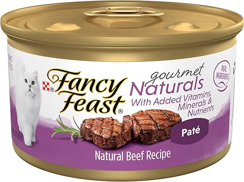 Miniatura 1 de Purina Fancy Feast Paté - Comida húmeda enlatada para gatos adultos, Paté Natural Gourmet