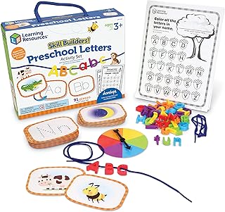 Learning Resources Skill Builders! Preschool Letters - 91 Pieces, Ages 3+ Toddler Learning Activities, Preschool Learning Materials, Homeschool Preschool Supplies, Alphabet Learning for Preschool