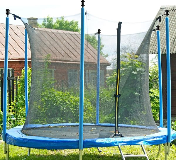Poteaux De Remplacement Pour Trampoline, Poteaux De Clôture Pour Trampoline, Poteauxs Antichoc Avec Mousse, Pour Trampolines 6-16FT Jardin Extérieur (4 Courts Tubes Pour Former Un Poteau De 1,76 M) - 3