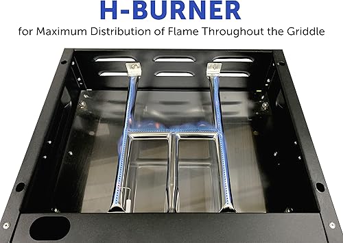 Miniatura 5 de Flame King Plancha plana de 17 pulgadas para parrilla de barbacoa con regulador, parrilla de gas propano para cocina extraíble de RV