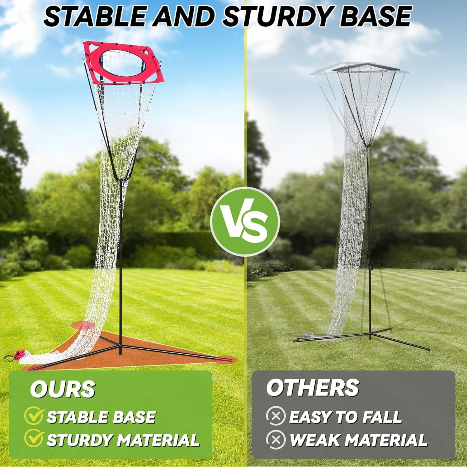 Volleyball Setter Trainer Net,Portable Training Net Equipment with Adjustable Height and Angle for Indoor&Outdoor Practice,Sturdy Footed Base for Serving,Spiking and Setting Training for Backyard,Gym - Image 5