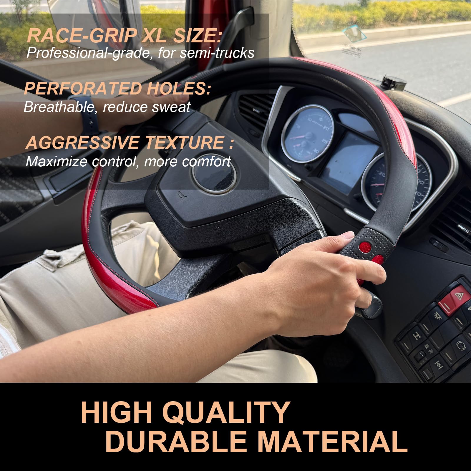 PINCTROT Funda para volante de 17.5 a 18 pulgadas, tamaño XL, diseño perforado de silicona antideslizante con acolchado suave al tacto, agarre mejorado para conducción deportiva de 17.5 a 18 pulgadas