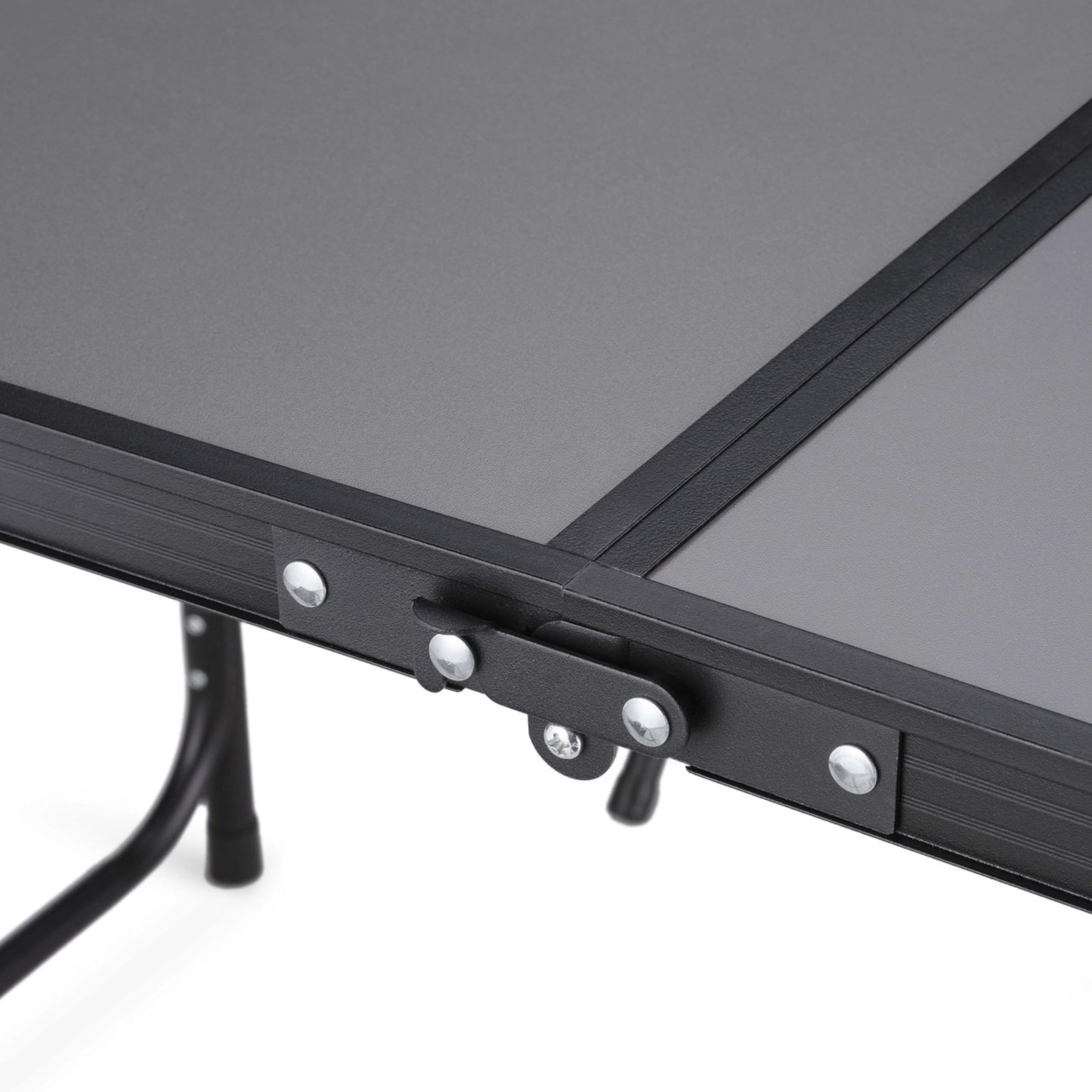 Tavolo da Campeggio con 4 Sedie, Altezza Regolabile, Tavolo Barbecue Pieghevole Portatile 120 x 60 cm, Tavolo Pieghevole in Alluminio con 4 Sgabelli Pieghevoli per Campeggio, Picnic, Barbecue Giardino