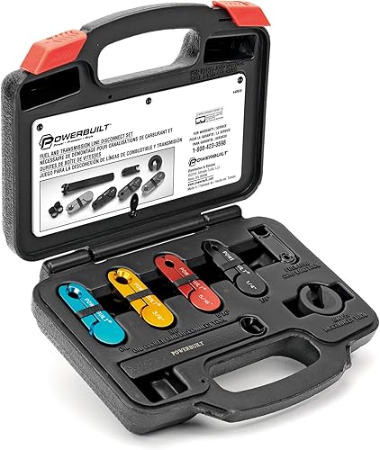 Powerbuilt Kit de desconexión de línea de transmisión y combustible de 11 piezas, juego de herramientas de desconexión rápida para sistemas de