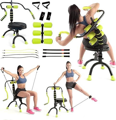 AB Doer 360 Con kit PRO el sistema de fitness AB Doer 360 proporciona un entrenamiento abdominal y activador muscular con aeróbicos para quemar