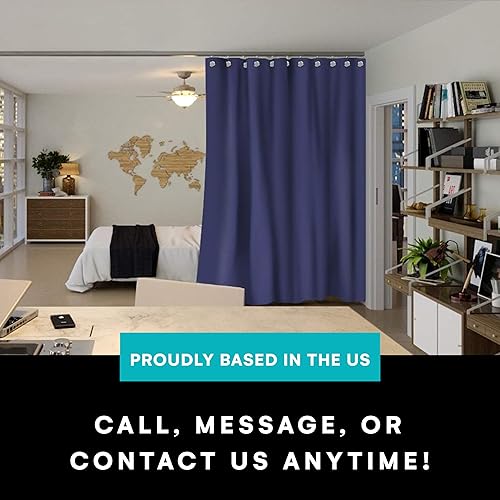 Miniatura 6 de RoomDividersNow - Cortina divisora de habitación prémium, 8 pies de alto x 15 pies de ancho, separador de habitaciones, para privacidad u oscuridad,