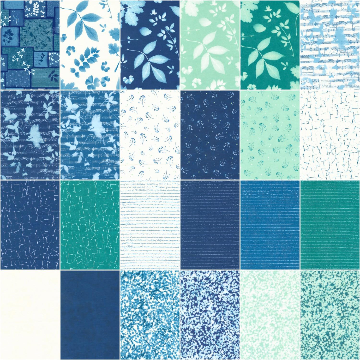 Janet Clare Bluebell 24 Fat Quarters Moda Fabrics 16960AB