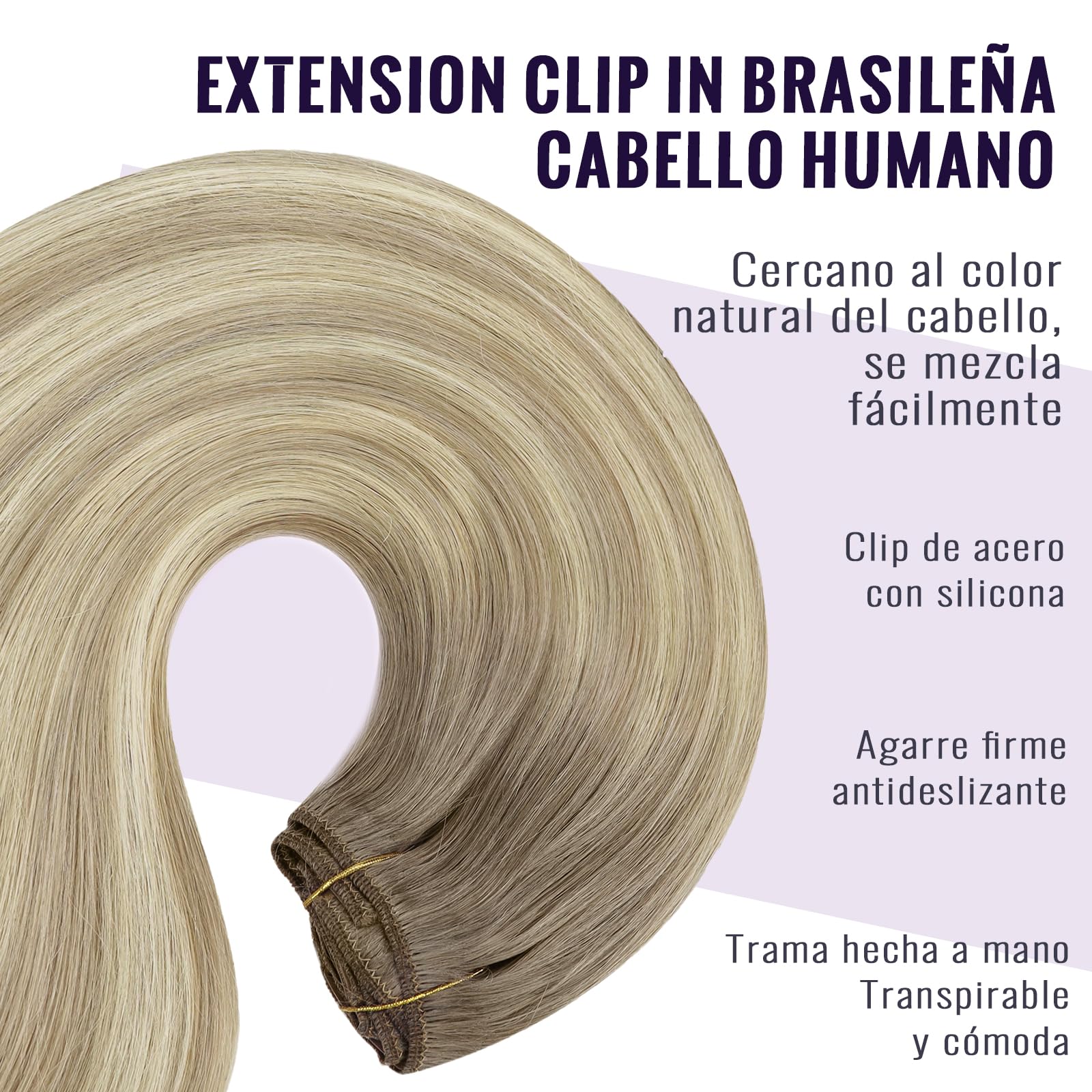 Fshine Extensiones De Clip 120g 40cm Extensiones Pelo Natural | Hair Extensions Clip In, No Requiere Visita A La PeluqueríA, Resultado De SalóN Profesional En Casa, Gruesos Y Brillantes