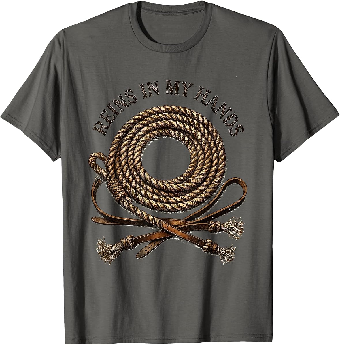 Boys Cowboy Reins In My Hands Western Design T-Shirt