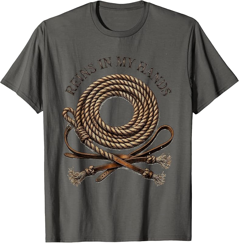 Boys Cowboy Reins In My Hands Western Design T-Shirt