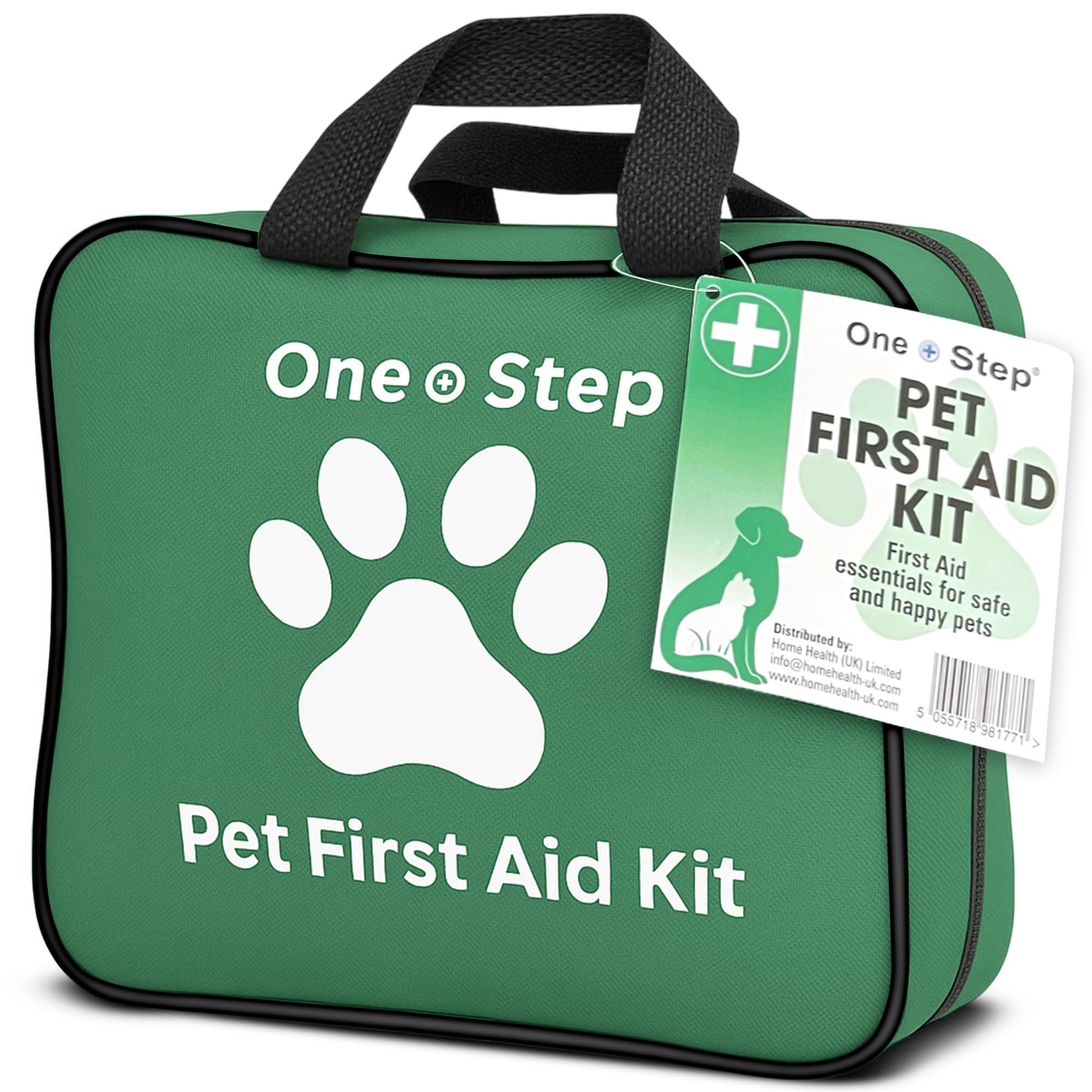 One Step Pet First Aid Kit, Includes Over 80+ Premium Items, Tick Remover, Syringe, Vet Wrap, Bandages, Wipes, Travel Sized First Aid for Dogs, Cats and All Other Pets - Pet Supplies