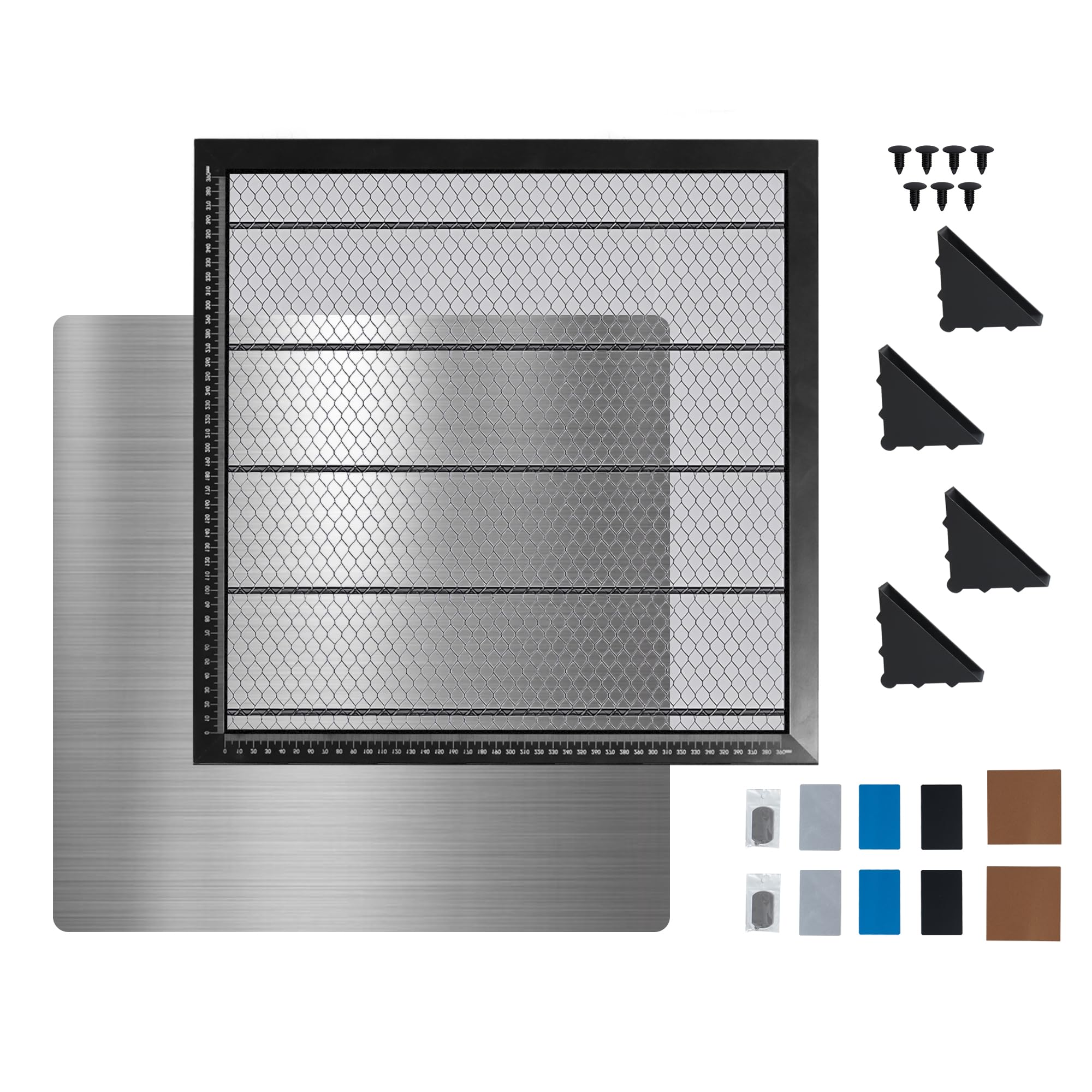 Tcatec Honeycomb Laser Bed 440x440mm Honeycomb Working Table for Most Laser Engraver, Cutting Work Area Measures 390x390mm, with an Aluminum Panel
