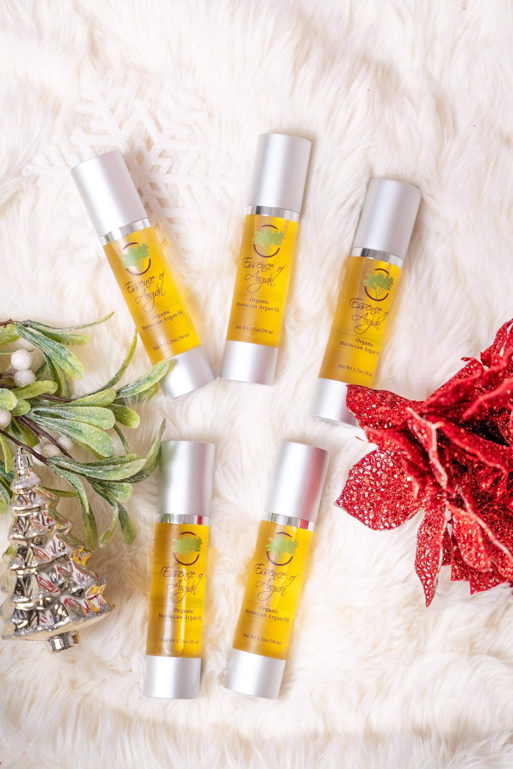 Essence Of Argan Moroccan Argan Oil for Hair Skin & Nails - Natural Eco-Certified Cold Pressed Oil for Skin Moisturization - Non-Greasy Formula for Hair and Nail Growth - Pack of 5 product thumbnail 7