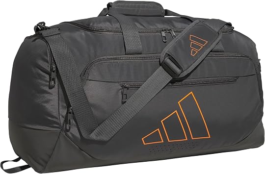 adidas Defender Duffel Bag, Grey Six/Pure Orange, OSFA