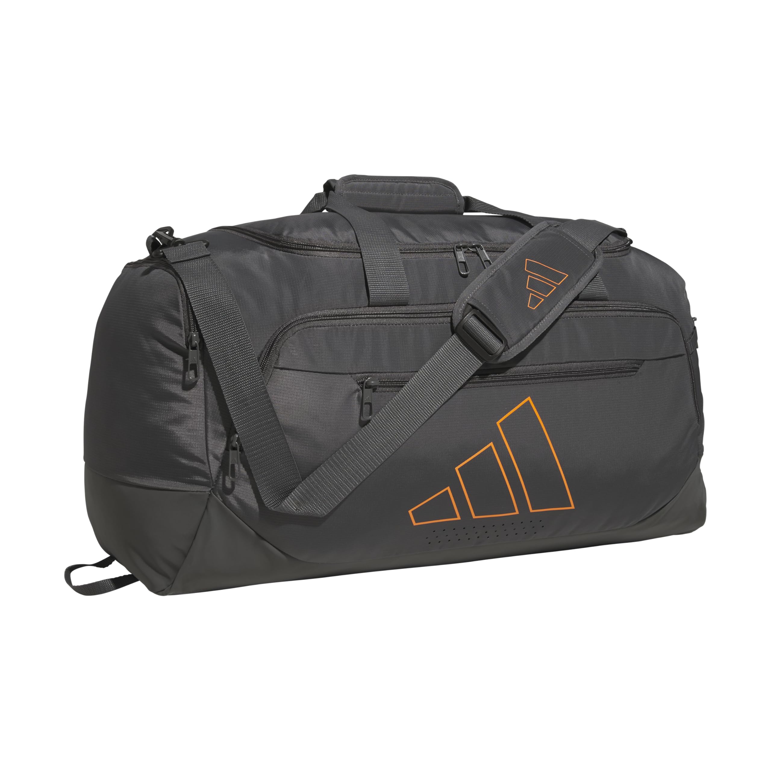 adidas Defender Duffel Bag, Grey Six/Pure Orange, OSFA