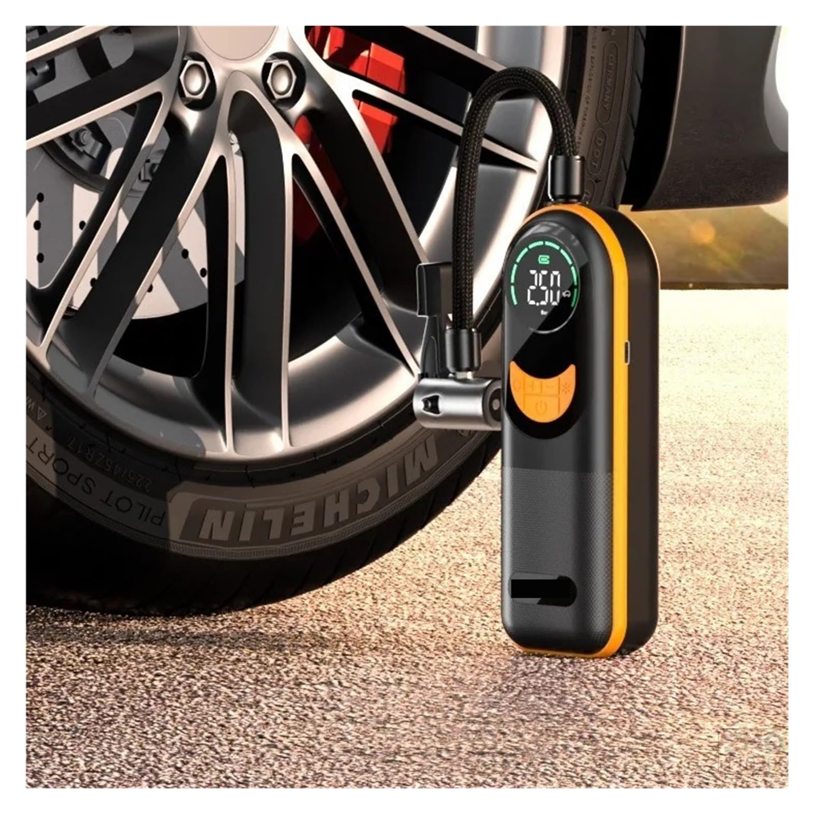 Pompa di Gonfiaggio Elettrica Portatile del Compressore d'Aria for Auto Pompa di Aria Gonfiabile Senza Fili 150PSI for Pneumatici for Biciclette for Motociclette for Auto Gonfiatore Rapido