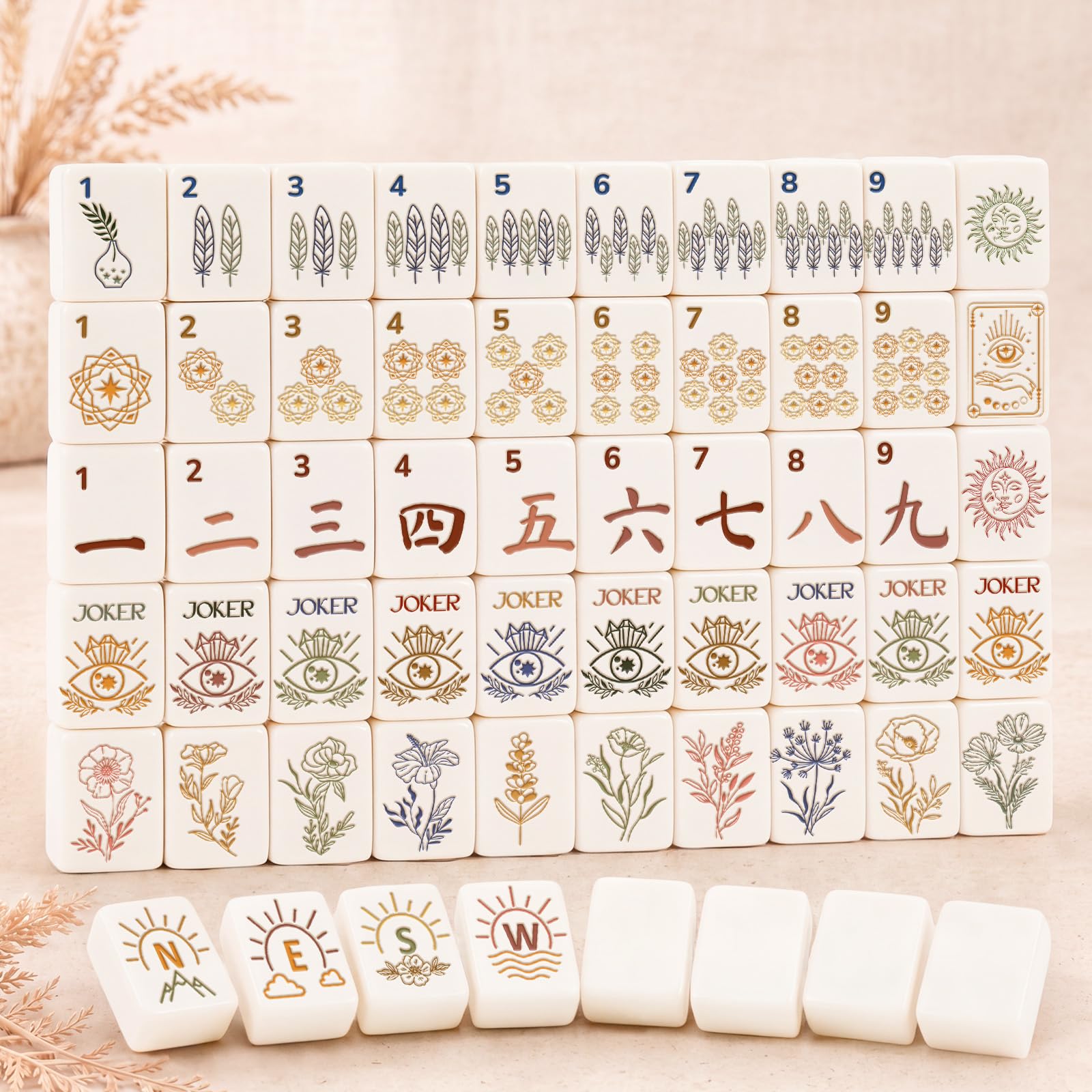 Photo 1 of Thenshop 160-Piece Mahjong Tile Set