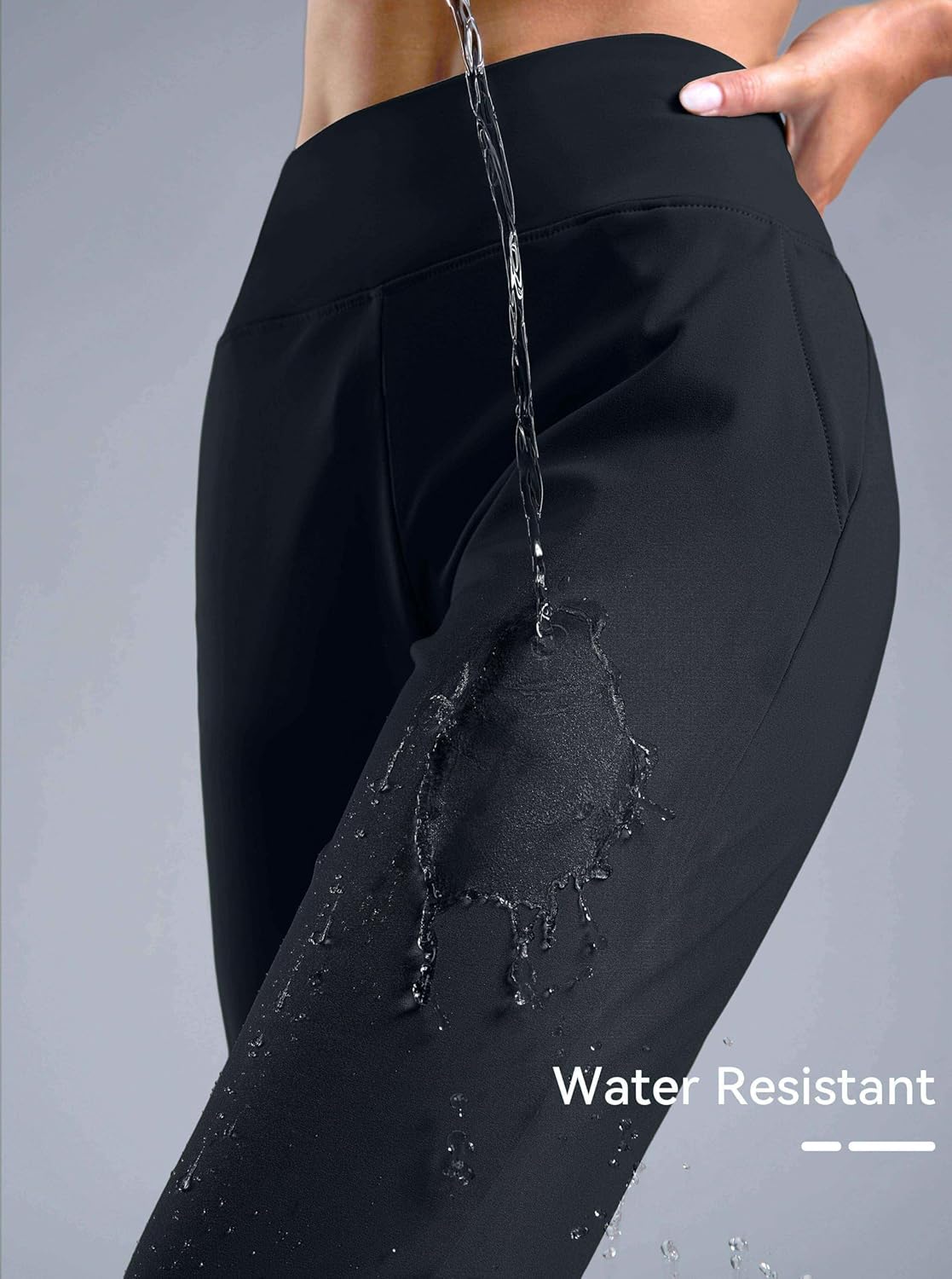 G Gradual Women's Fleece Lined Joggers High Waisted Water Resistant Thermal Hiking Pants Cold Weather Sweatpants with Pockets - Image 4