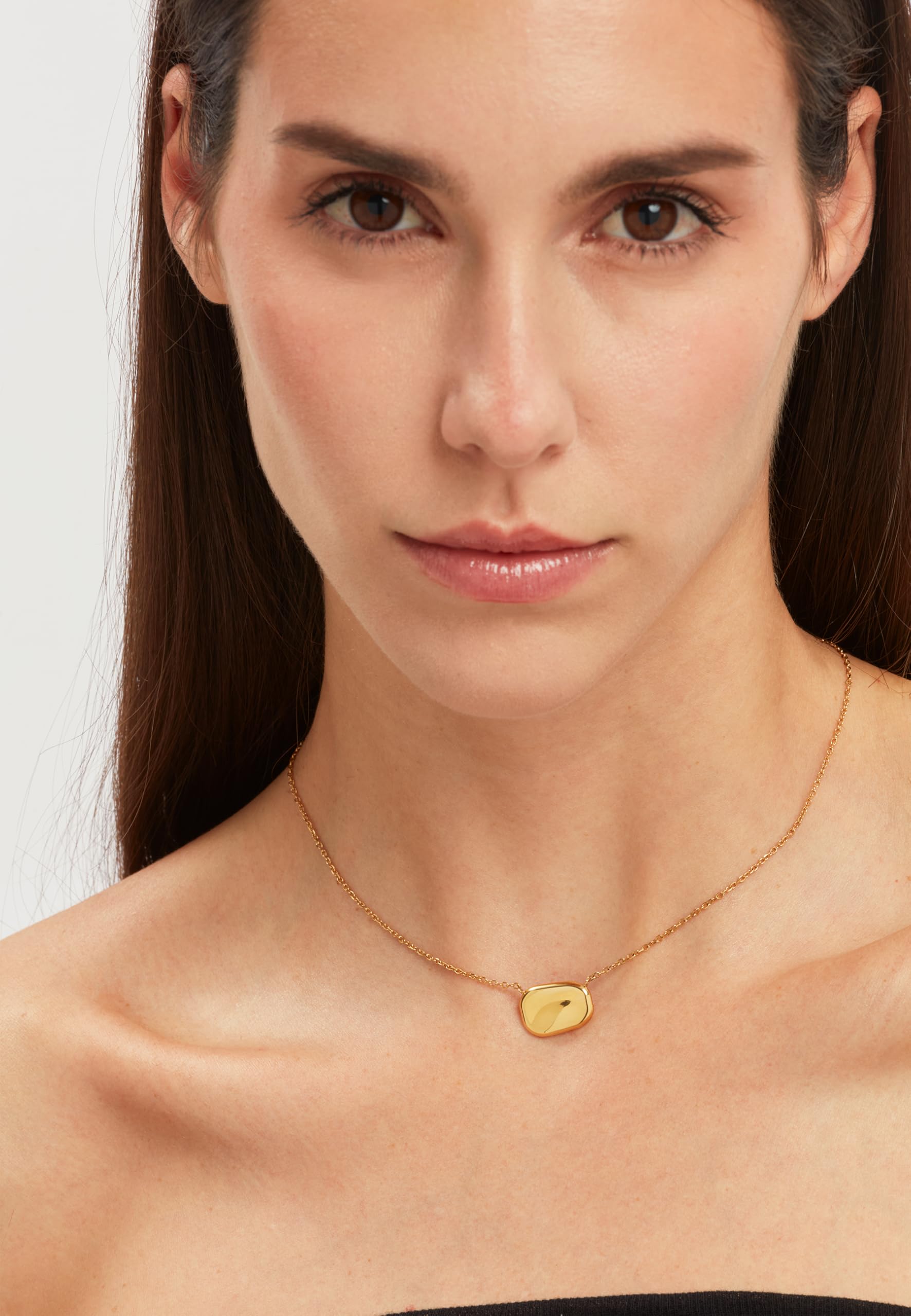 Breil, Collezione Sculpture, Collana in Acciaio Donna, con Pratica Chiusura a Moschettone, Lunghezza Regolabile fino a 45 cm