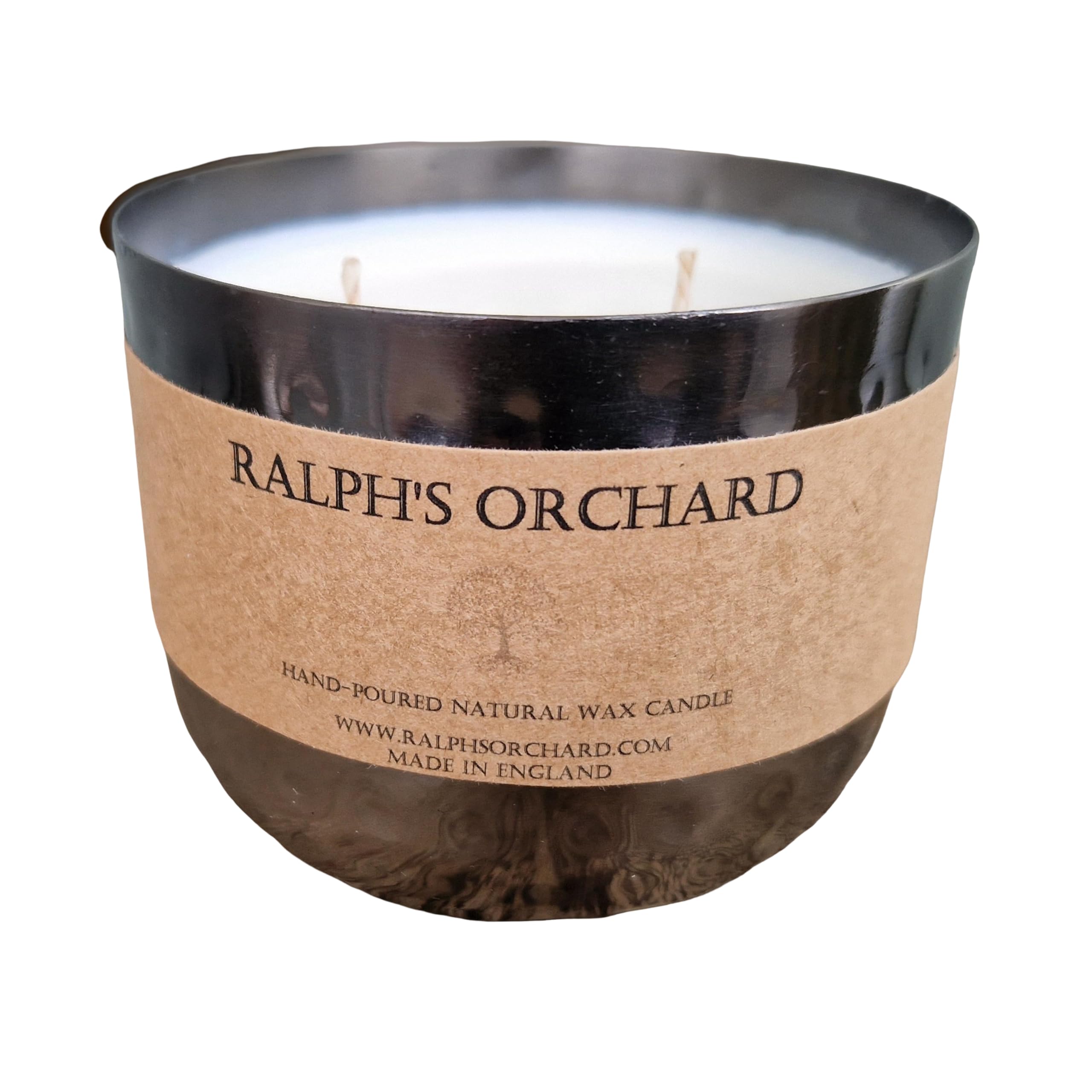 Unscented Natural Wax Candles | Soy, Coconut and Rapeseed Wax Blend (Black 2-Wick)