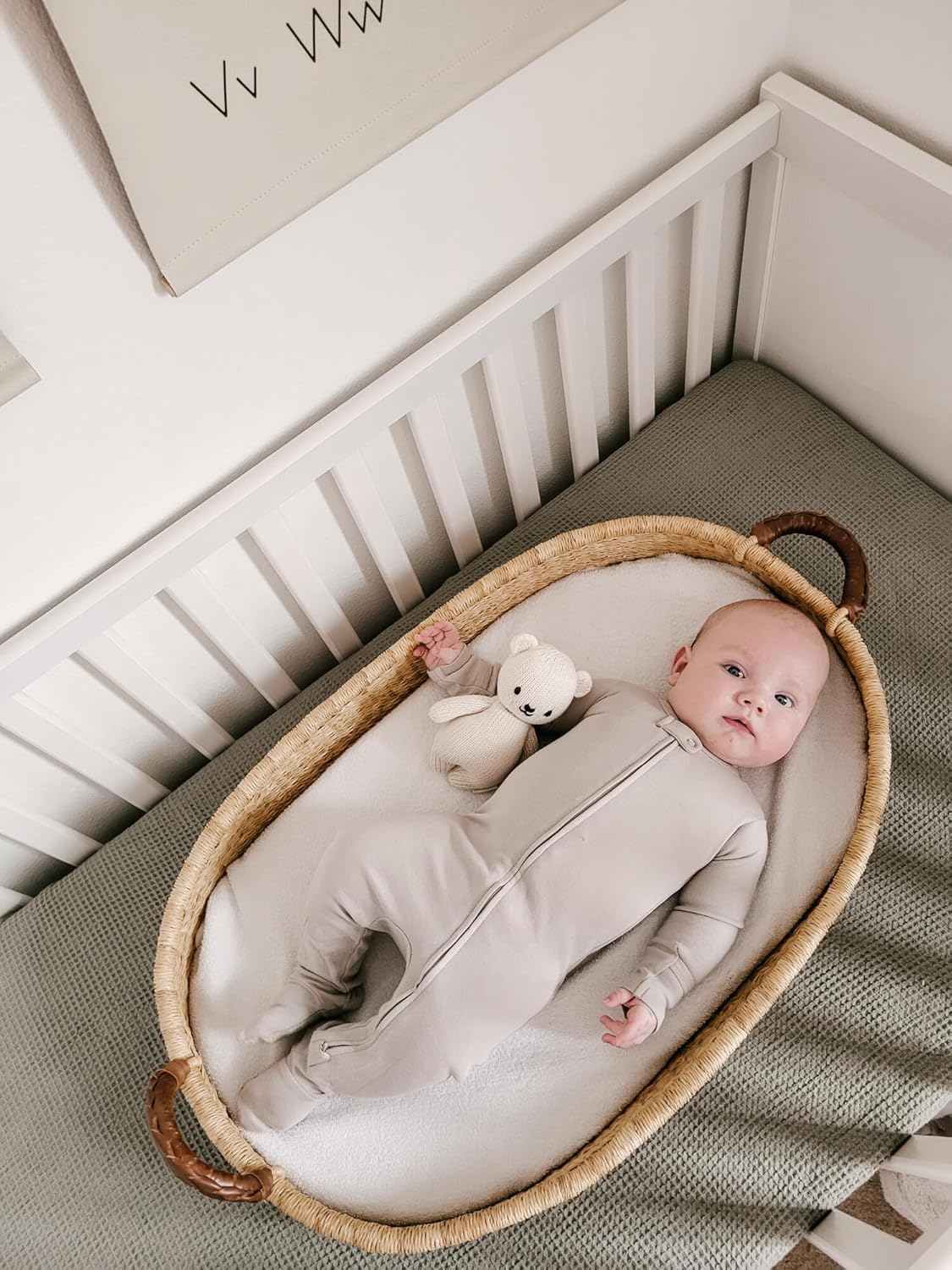 Organic 2-Way Zipper Footie in Light Gray - Image 3