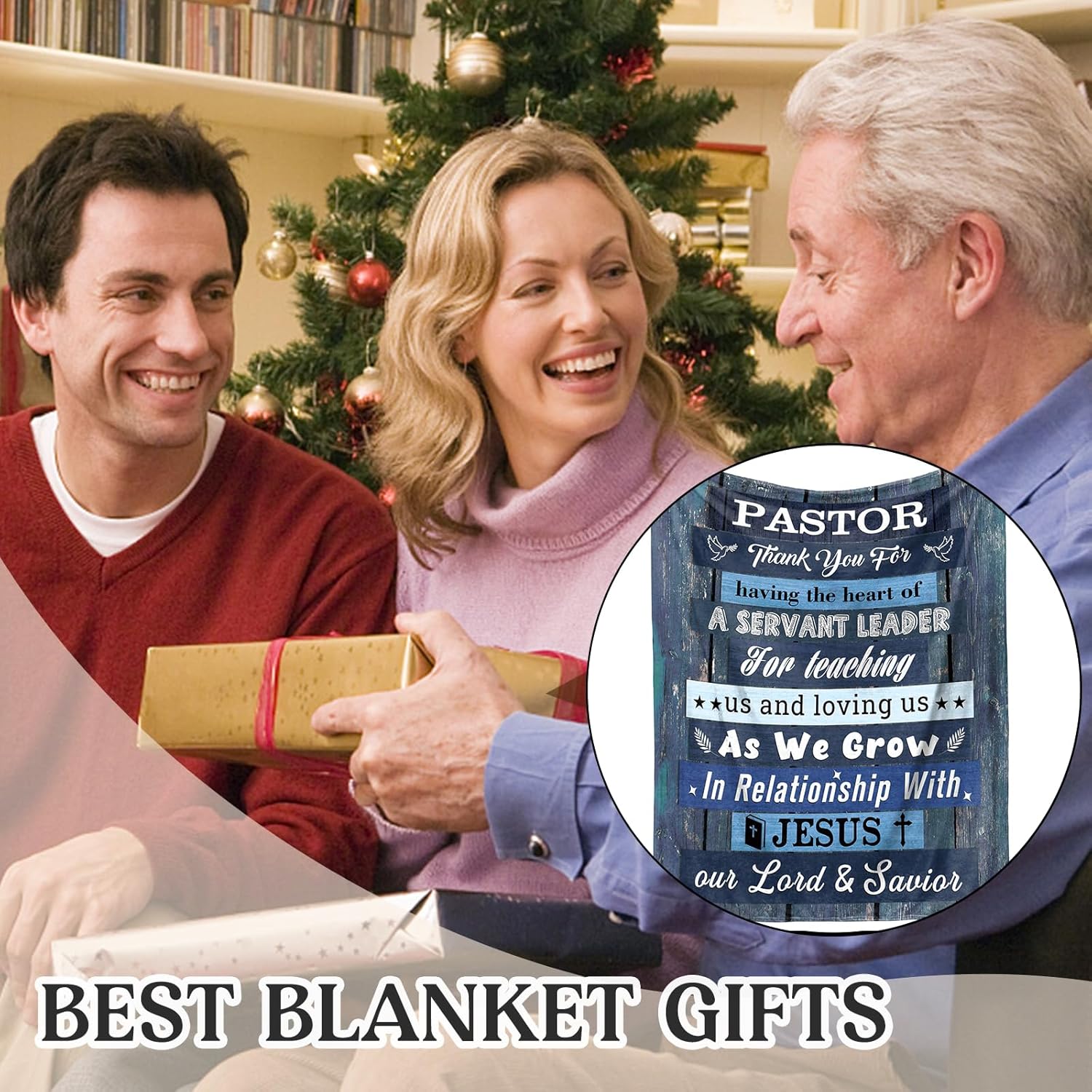 Buioata Pastor Appreciation Gifts - Pastor Blanket Gifts, Pastor Gifts for Men, Brithday Gifts for Pastors Women, Christmas Thank You Gifts for Pastor, Religious Christian Blanket Pastor Gift Ideas - Image 2