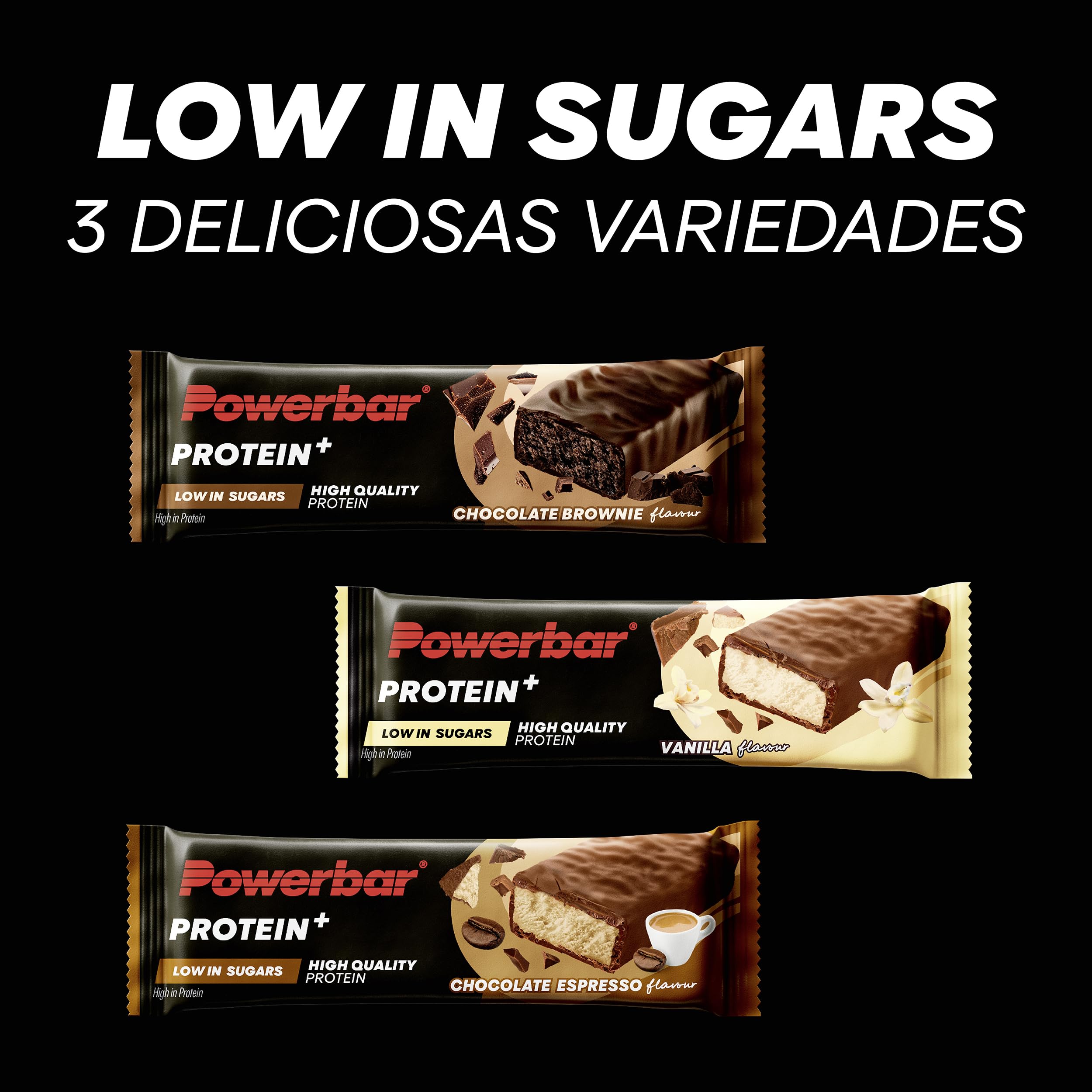 Powerbar - Protein Plus - Low Sugar - Vanilla - 16x35g - Barrita alta en proteínas y baja en azúcar - sin aceite de palma