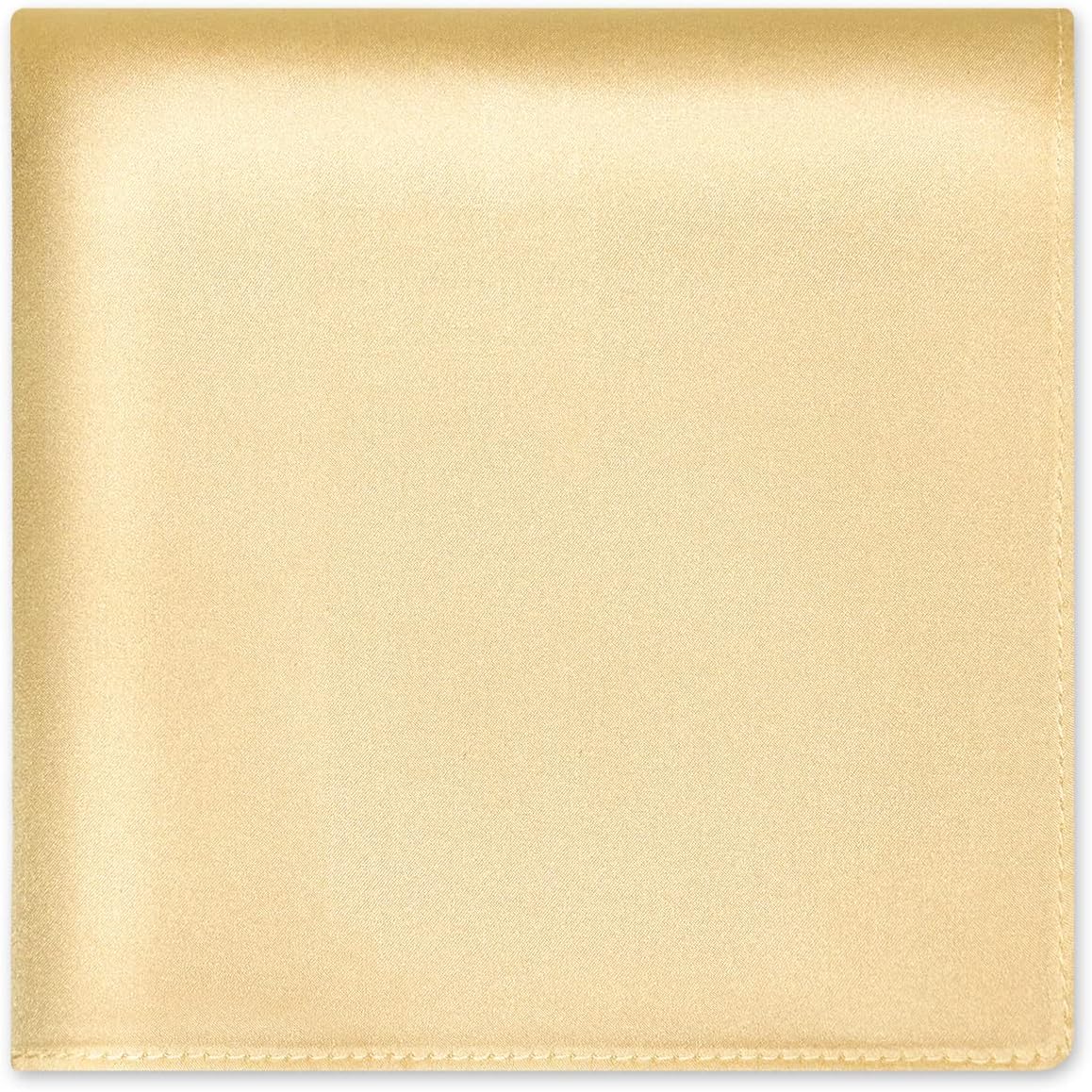 Selected Hanky 100% Pure Silk Pocket Square Solid Color Gold