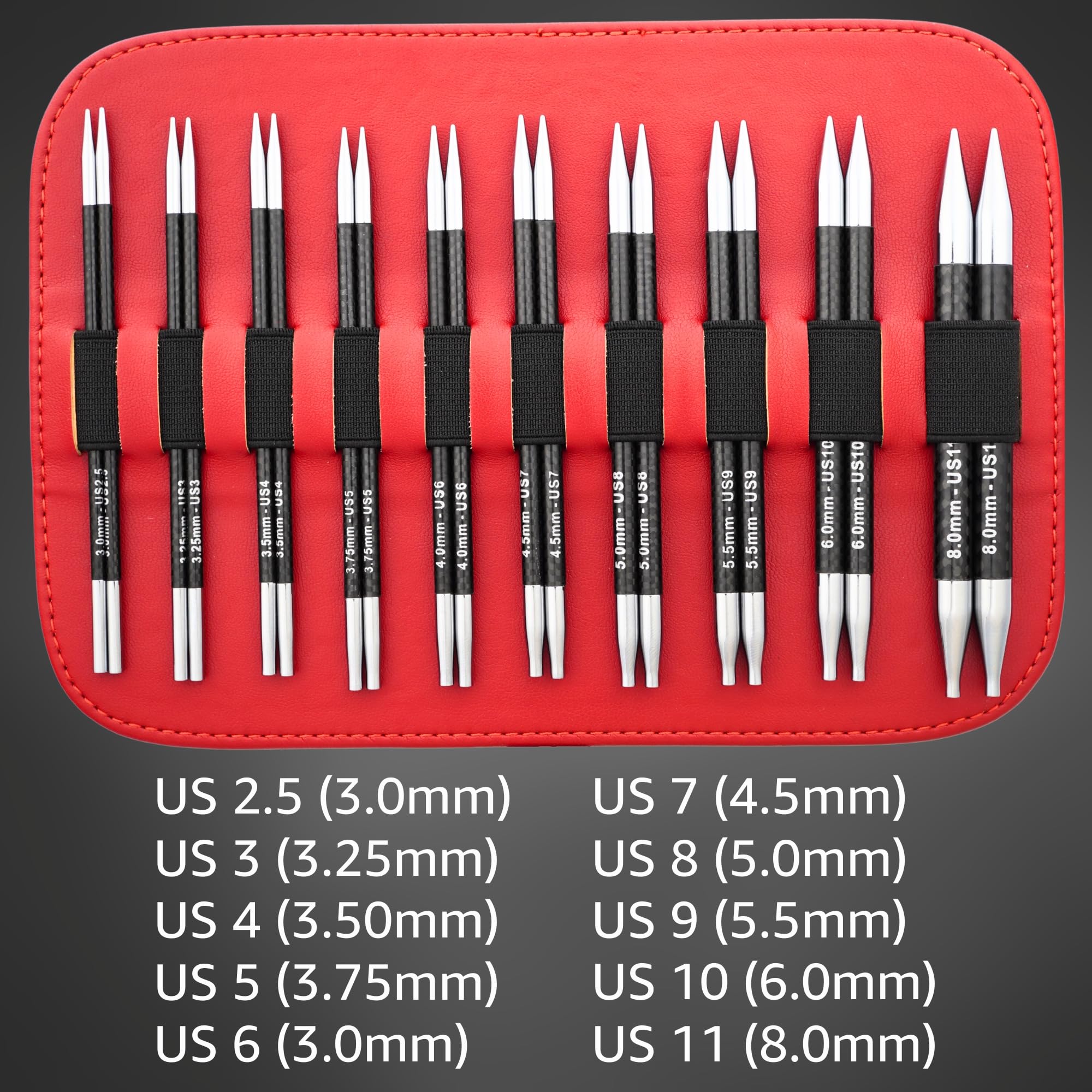 Amazon.co.jp: KnitPro Karbonz Elan 5インチ USサイズ 2.5、3、4、5