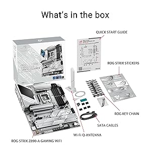 ASUS ROG STRIX Z890-A GAMING WIFI Z890 LGA 1851 ATX motherboard, Intel Core Ultra Series 2 Ready, Advanced AI PC-ready, 16+2+1+2 stages, DDR5, WiFi 7, 2.5G, 5x M.2, Thunderbolt 4, USB Type-C, AI OC