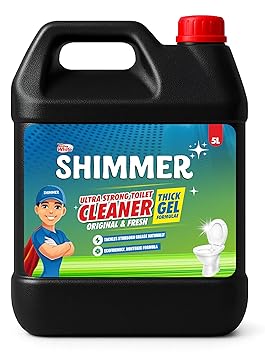 Shimmer Ultra Strong Toilet Cleaner Liquid - 5L Mega Jar | Extra Thick Cling Technology