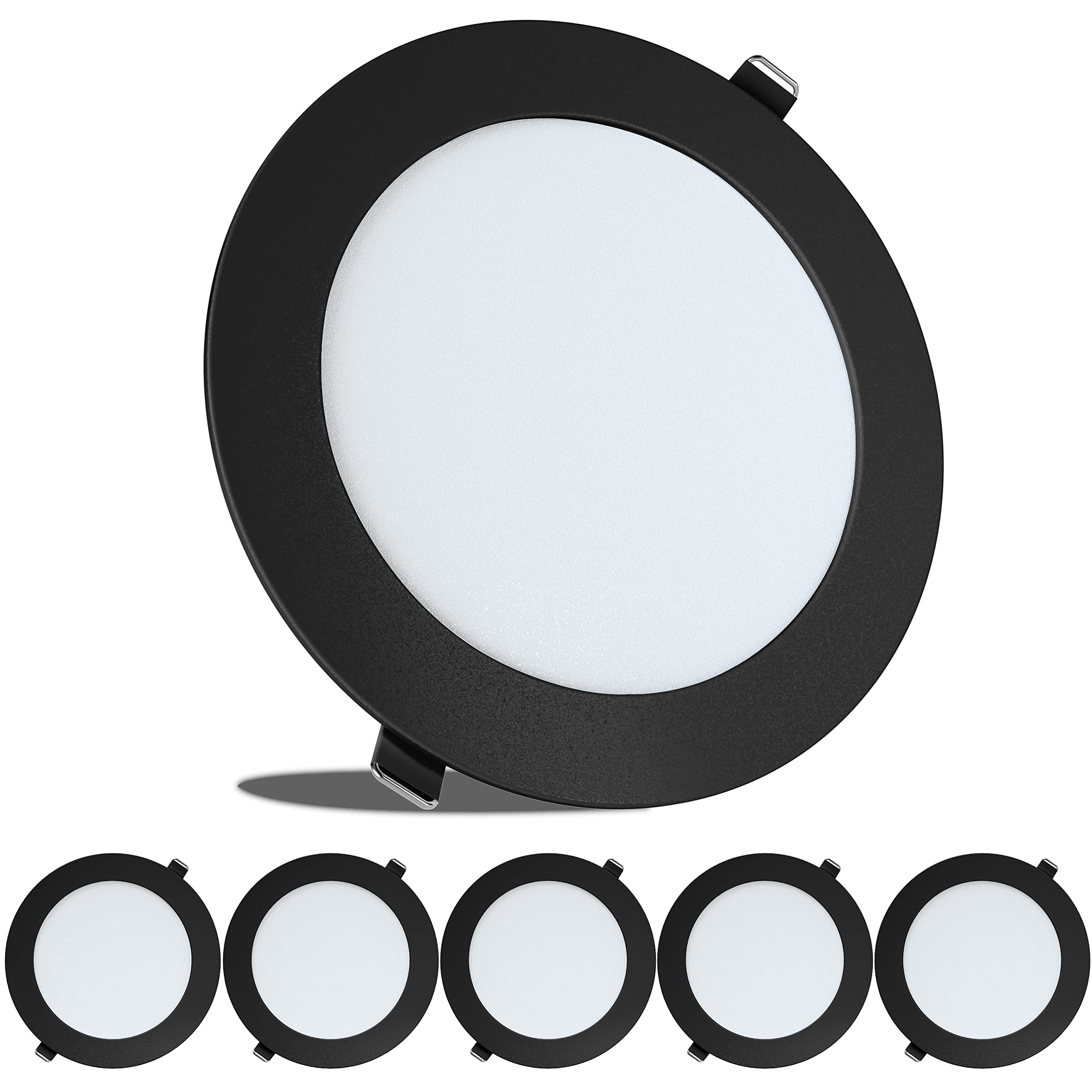 Leisure LED 5 Pack RV Boat Recessed Ceiling Light 720 Lumen Super Slim LED Panel Light DC 12V 5.75