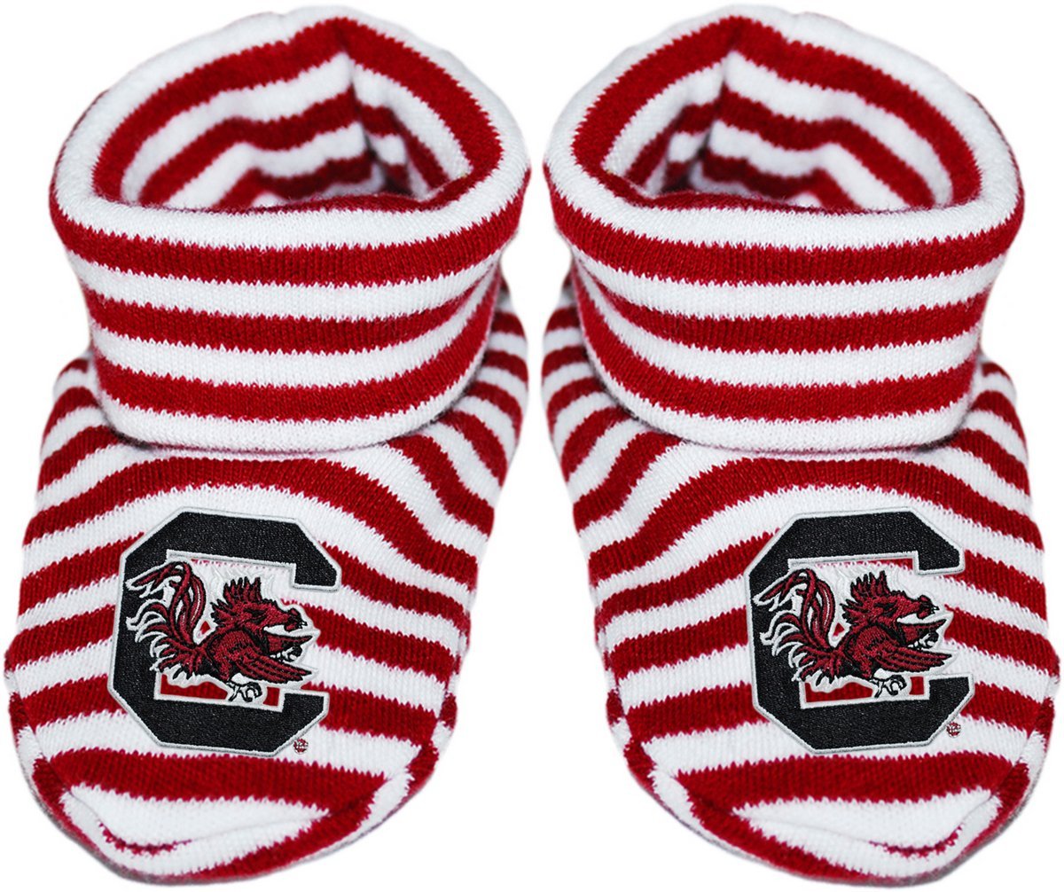 Creative Knitwear University of South Carolina Newborn Baby Striped Bootie Sock